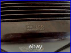 Vintage 40's Philco Transitone Bakelite AM Tube Radio Tested and Works VIDEO