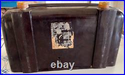 Vintage 40's Philco Transitone Bakelite AM Tube Radio Tested and Works VIDEO