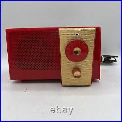 Vintage 50' Westinghouse Model H-577T4 Plastic Tube Radio Bright Red Tube Radio