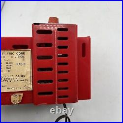 Vintage 50' Westinghouse Model H-577T4 Plastic Tube Radio Bright Red Tube Radio