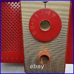 Vintage 50' Westinghouse Model H-577T4 Plastic Tube Radio Bright Red Tube Radio