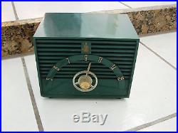 Vintage 50's Radio Emerson Model 811 Series D, Dark Green Working Great 6 5/8 L
