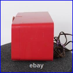 Vintage 50s Philco D-595 AM Tube Radio Atomic MCM Tested Works Cranberry 1956