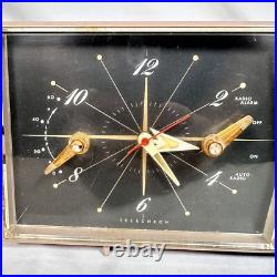 Vintage 50s Westinghouse Mocha White Tube Clock Radio H-640T5 Retro Mid Century Vintage 50s Westinghouse Mocha White Tube Clock Radio H-640T5 Retro Mid Century