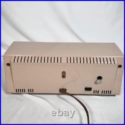 Vintage 50s Westinghouse Mocha White Tube Clock Radio H-640T5 Retro Mid Century