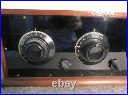 Vintage 5 Tube Radio Possibly Kit Wood Cabinet MINT