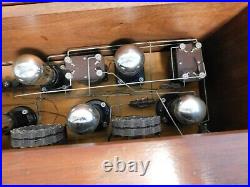 Vintage 5 Tube Radio Possibly Kit Wood Cabinet MINT