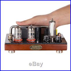 Vintage 6N1 Vacuum Tube Mono FM Radio 88-108MHz Audio Receiver Amp Wooden Case