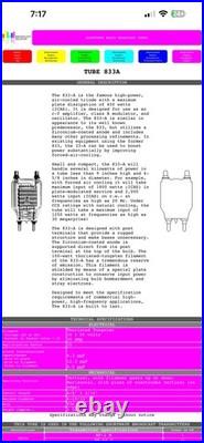 Vintage 833A Ham Radio Tube Triode Tube