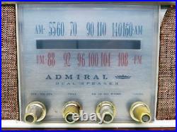 Vintage ADMIRAL Dual Speaker Tube RAdio AM/FM/AFC Phono Reciver Y3921