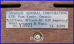 Vintage ADMIRAL Dual Speaker Tube RAdio AM/FM/AFC Phono Reciver Y3921