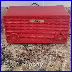 Vintage AMC Red Model A4T5 AM Tube Radio Retro