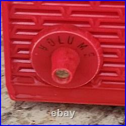 Vintage AMC Red Model A4T5 AM Tube Radio Retro