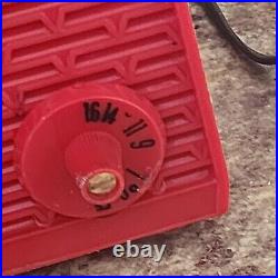 Vintage AMC Red Model A4T5 AM Tube Radio Retro