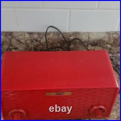 Vintage AMC Red Model A4T5 AM Tube Radio Retro
