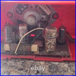 Vintage AMC Red Model A4T5 AM Tube Radio Retro