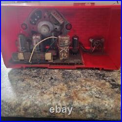 Vintage AMC Red Model A4T5 AM Tube Radio Retro
