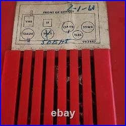 Vintage AMC Red Model A4T5 AM Tube Radio Retro