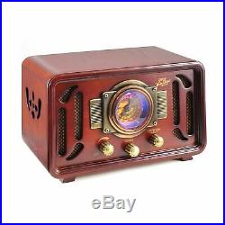 Vintage AM FM Radio Retro Bluetooth Speaker Wooden Collectors Gift Retro Brown