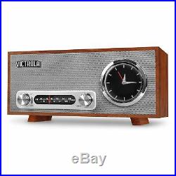 Vintage AM FM Radio Retro Tuner Bluetooth Speaker Wooden Retro Brown Collectors
