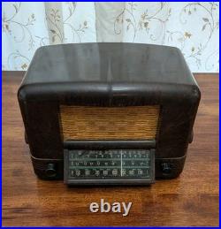 Vintage ART DECO 1938 RCA VICTOR 5Q55 Table Top Bakelite Tube Radio READ
