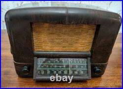 Vintage ART DECO 1938 RCA VICTOR 5Q55 Table Top Bakelite Tube Radio READ