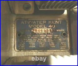 Vintage ATWATER KENT #40 with POWER SUPPLY & all 7 TUBES /good tuning UNTESTED