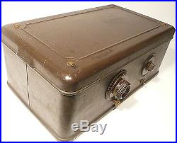 Vintage ATWATER KENT BREADBOX radio METAL BOX & model 37 CHASSIS with 7 TUBES