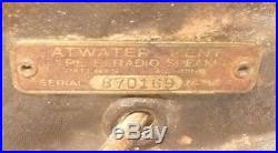 Vintage ATWATER-KENT TYPE E SPEAKER Tested & Working OUR LOWEST PRICED E