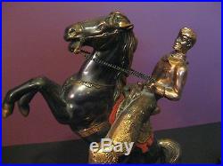 Vintage Abbotwares Cowboy on Horse Copper Bronze Tube Radio Model Z477 / Heavy