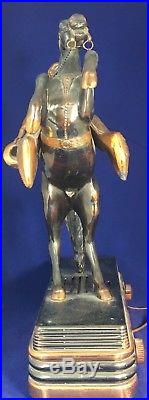 Vintage Abbotwares Novelty Horse Sculpture Tube Radio Z477 Copper Circa 1947