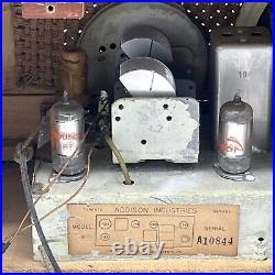 Vintage Addison Radio Model 16 Canada 5 Tube Broadcast 1948-1949 Brown Rare