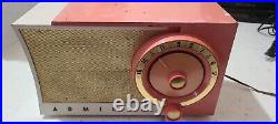 Vintage Admiral 5T3 Pink Tube Radio