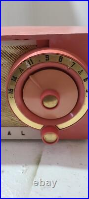 Vintage Admiral 5T3 Pink Tube Radio