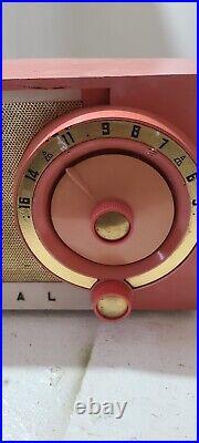 Vintage Admiral 5T3 Pink Tube Radio