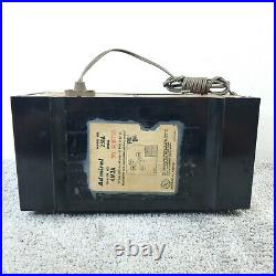 Vintage Admiral Model 251A Tube Radio Clock Telechron Bakelite Black Works