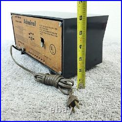 Vintage Admiral Model 251A Tube Radio Clock Telechron Bakelite Black Works