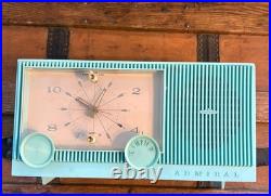 Vintage Admiral Radio Clock Y3149 1963 Turquoise Blue The Celebrity Works Vintage Admiral Radio Clock Y3149 1963 Turquoise Blue The Celebrity Works