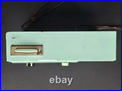 Vintage Admiral Tube Radio Clock Y3569 Untested 1964 MCM Art Deco Turquoise Blue