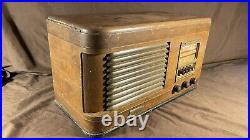 Vintage Admiral Wood Tabletop Shelf Tube Radio Great Decor