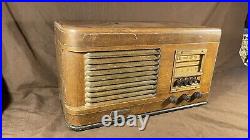 Vintage Admiral Wood Tabletop Shelf Tube Radio Great Decor