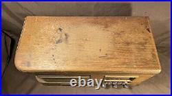 Vintage Admiral Wood Tabletop Shelf Tube Radio Great Decor