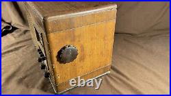 Vintage Admiral Wood Tabletop Shelf Tube Radio Great Decor