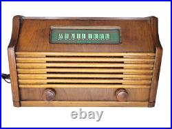 Vintage Air King 1946 Model No. 4603-1 Wood Tube Table Radio Works Great