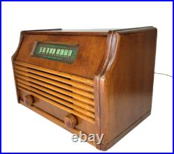 Vintage Air King 1946 Model No. 4603-1 Wood Tube Table Radio Works Great