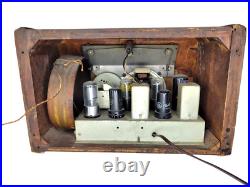 Vintage Air King 1946 Model No. 4603-1 Wood Tube Table Radio Works Great