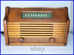 Vintage Air King 1946 Model No. 4603-1 Wood Tube Table Radio Works Great