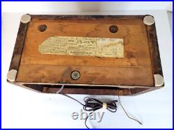 Vintage Air King 1946 Model No. 4603-1 Wood Tube Table Radio Works Great