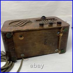 Vintage Airline Montgomery Ward Art Deco Tube Radio 1939-40 6 Tube For Repair