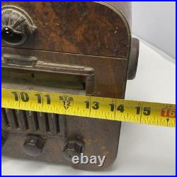 Vintage Airline Montgomery Ward Art Deco Tube Radio 1939-40 6 Tube For Repair